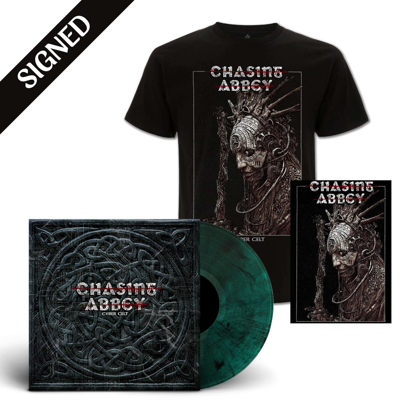 CYBER CELT LP + Tee + SIGNED Poster Bundle
